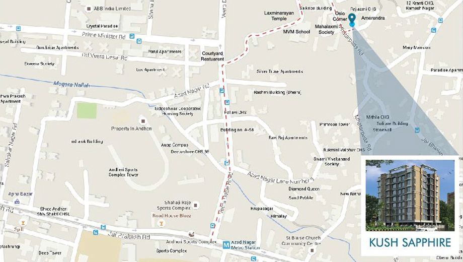 Location of Kush Sapphire in Andheri West, Mumbai - Image 380677