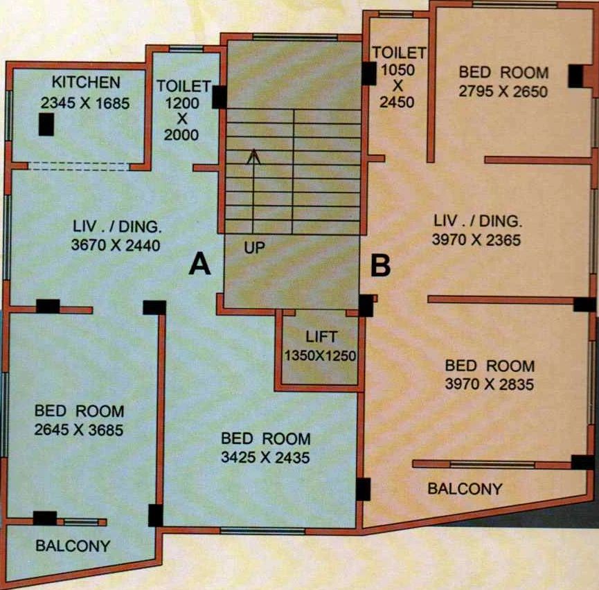 Floor Plan of Abhisikta Yashika in Bally, Kolkata - Image 378339