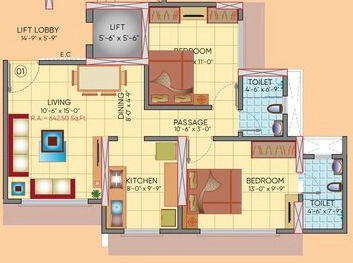 2 BHK Flat in Chandiwala Pearl Castle in Andheri West, Mumbai - Image 909111