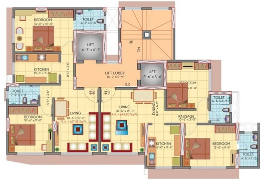 Floor Plan of Chandiwala Pearl Castle in Andheri West, Mumbai - Image 382493