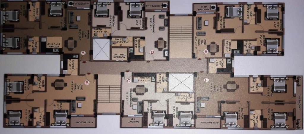 Floor Plan of Gajpati Vac Rainbows in Howrah, Kolkata - Image 378358