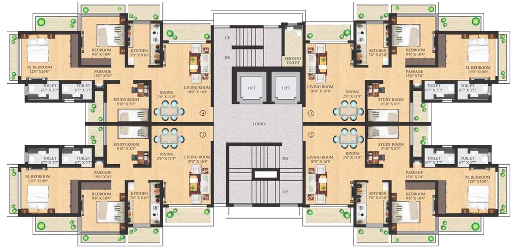 Floor Plan of Neminath Ocean View in Andheri West, Mumbai - Image 380793