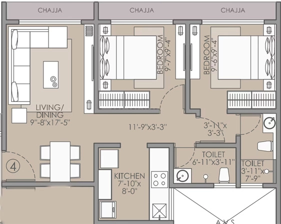 2 BHK Flat in Pratham 5th Element in Andheri West, Mumbai - Image 909160