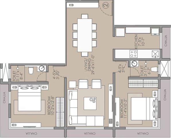 2 BHK Flat in Pratham 5th Element in Andheri West, Mumbai - Image 909162