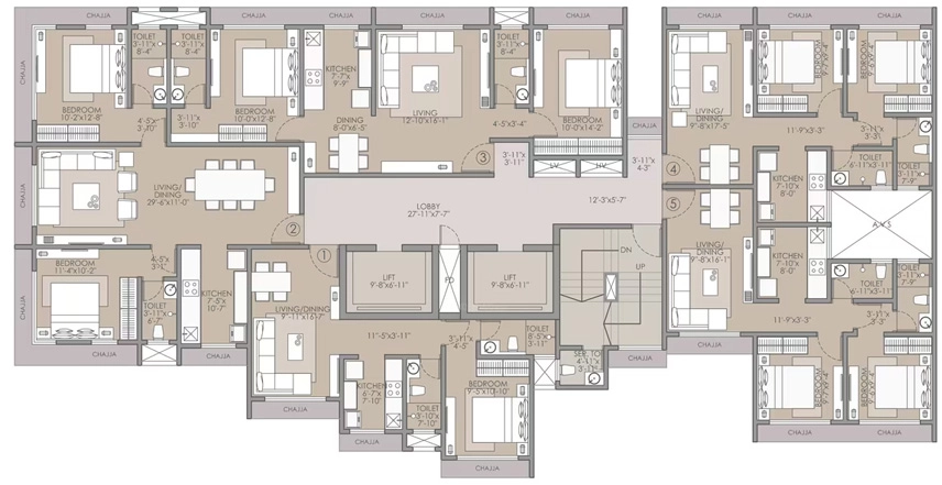 Floor Plan of Pratham 5th Element in Andheri West, Mumbai - Image 382589