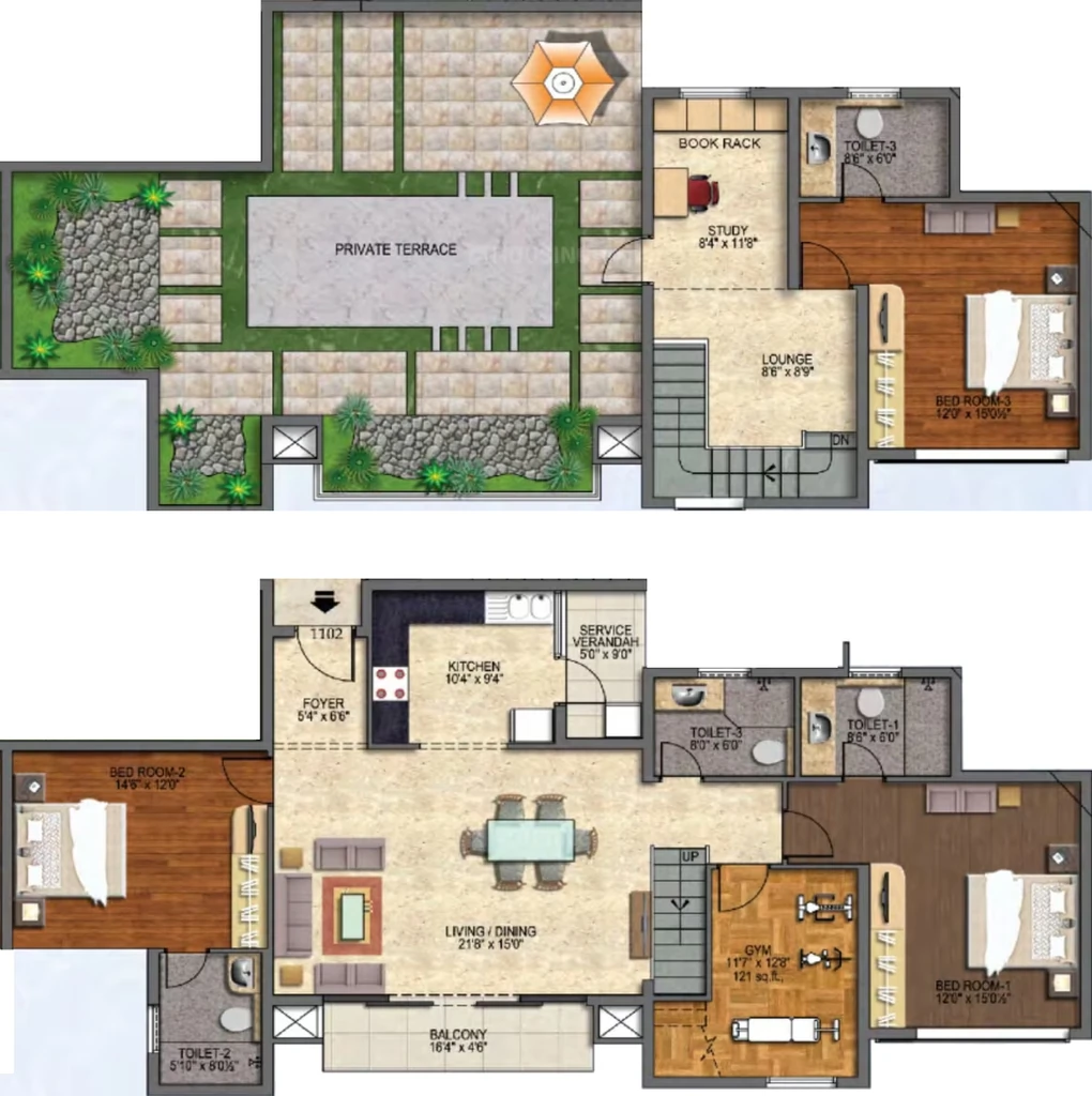 3 BHK Flat in Puravankara Somerset House in Guindy, Chennai - Image 907332