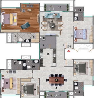 5 BHK Flat in Puravankara Somerset House in Guindy, Chennai - Image 907335