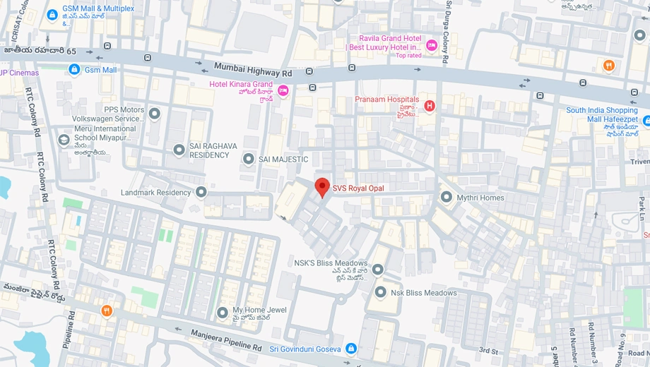 Location of SVS Royal Opal in Hafeezpet, Hyderabad - Image 378645