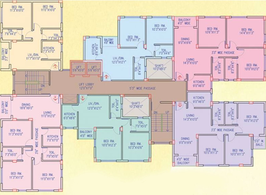 Floor Plan of BG Bally Lake County in Bally, Kolkata - Image 378500