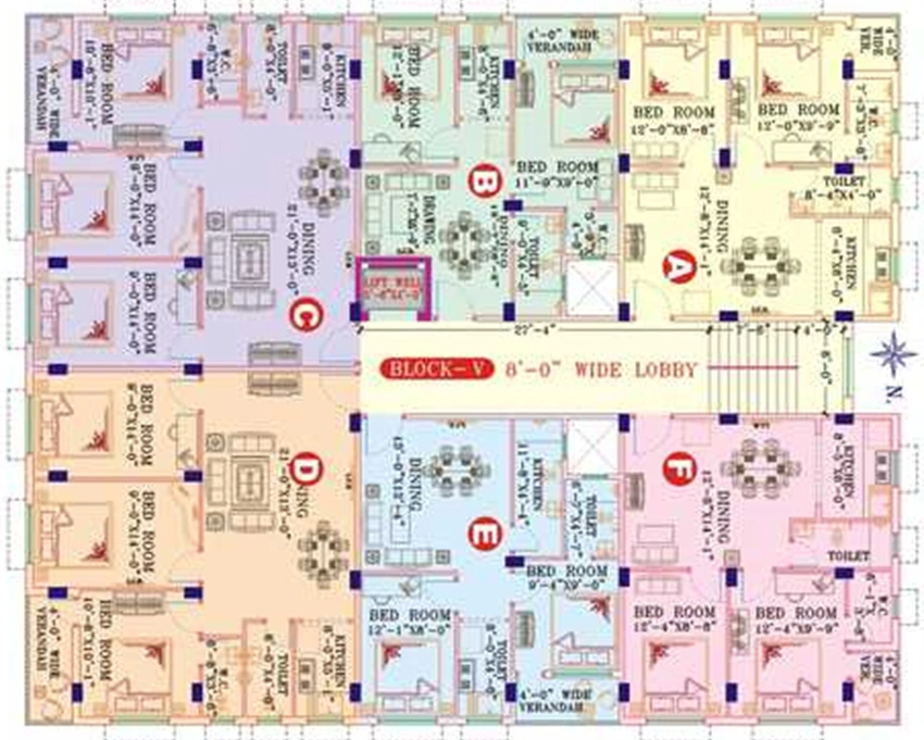 Floor Plan of B G Biswanath Abasan in Teghoria, Kolkata - Image 378514