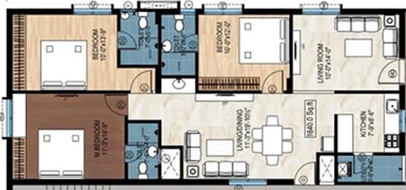 3 BHK Flat in Suvela Sai Shradha in Kondapur, Hyderabad - Image 907450