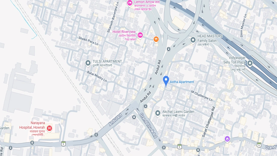 Location of Maa Astha Apartment in Howrah, Kolkata - Image 378547