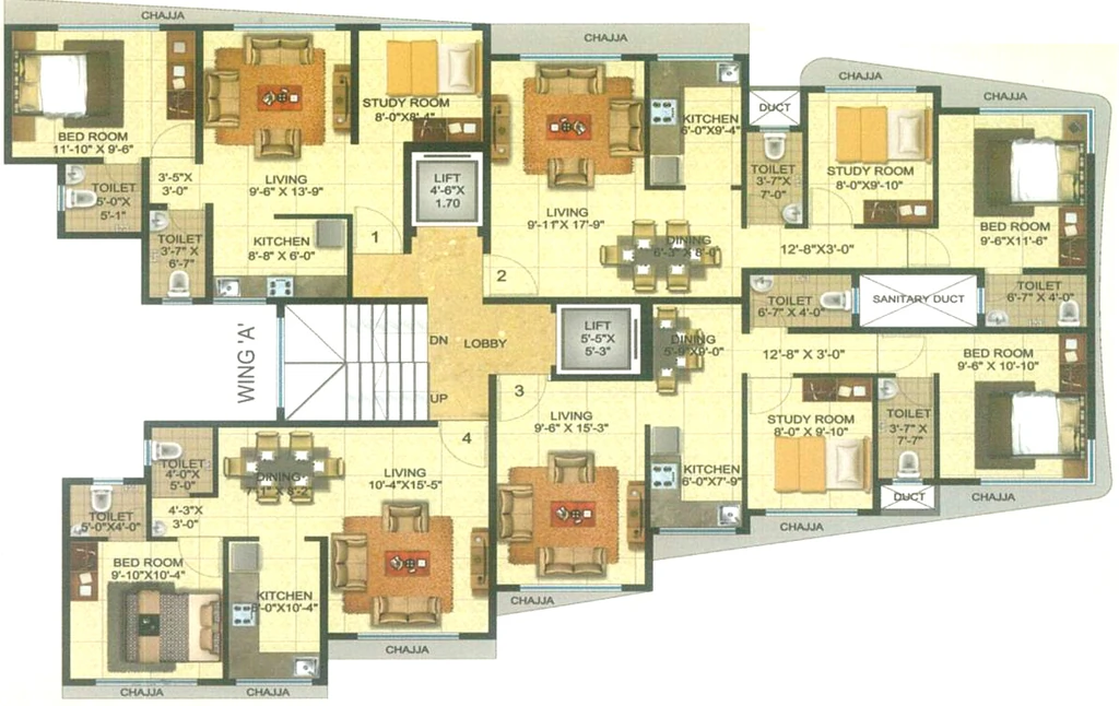 Floor Plan of Aarc Residency in Andheri West, Mumbai - Image 382776