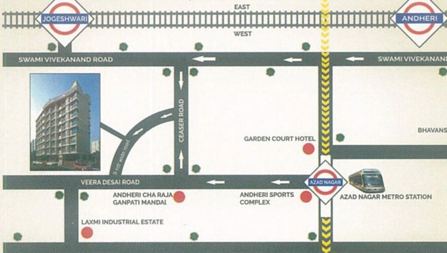 Location of Aarc Residency in Andheri West, Mumbai - Image 382777
