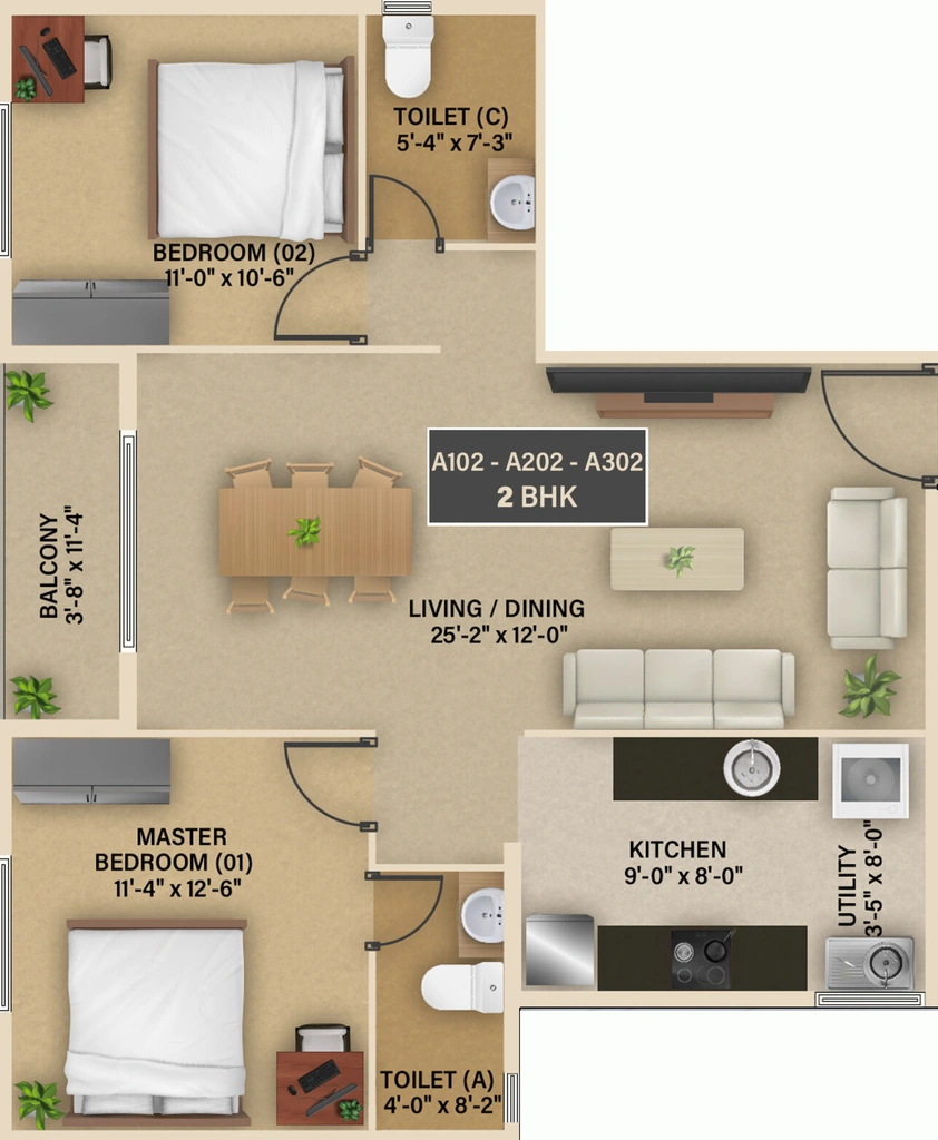 2 BHK Flat in Blucon Sunrise in Valasaravakkam, Chennai - Image 907392