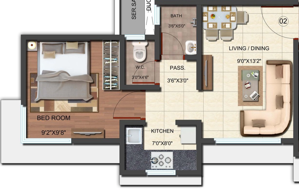 1 BHK Flat in Adcon Iris in Andheri West, Mumbai - Image 908491