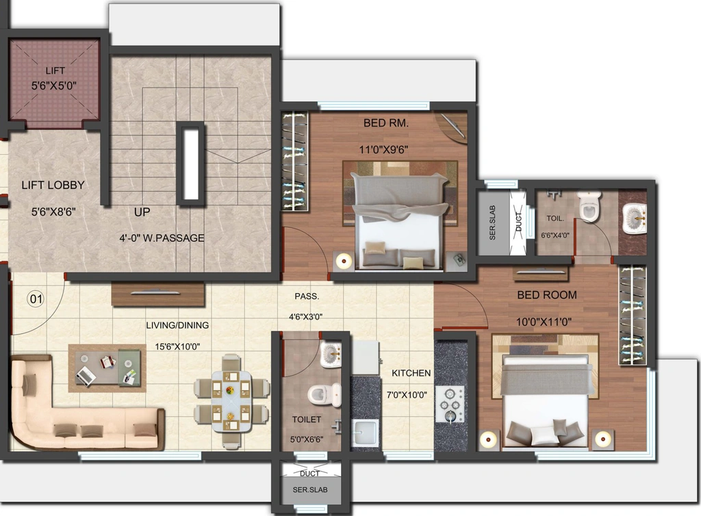 2 BHK Flat in Adcon Iris in Andheri West, Mumbai - Image 908493