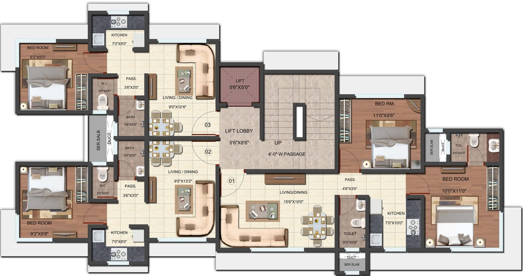Floor Plan of Adcon Iris in Andheri West, Mumbai - Image 381068