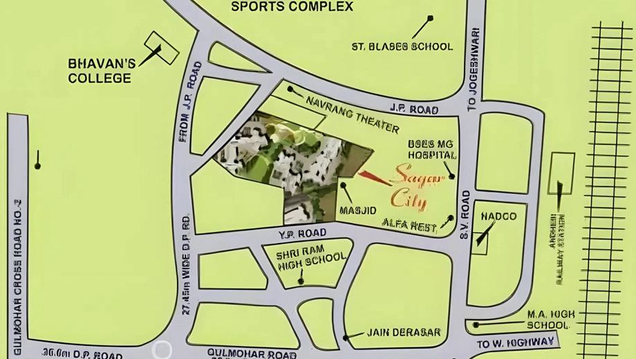Location of Sagar City Artic - Image 381193
