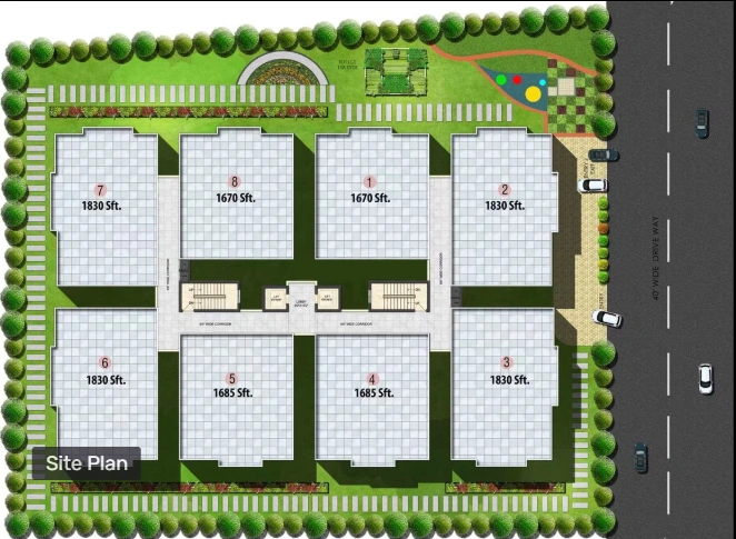 Master Plan of Lansum Madhav Towers in Madhapur, Hyderabad - Image 378706