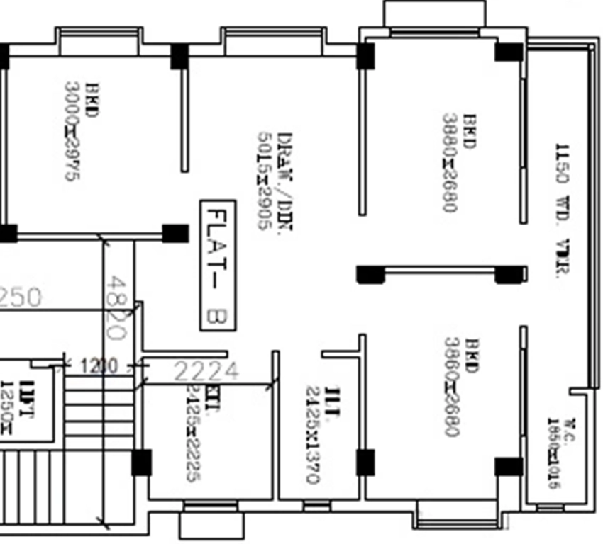 3 BHK Flat in Surya Unique Tower in Teghoria, Kolkata - Image 907442