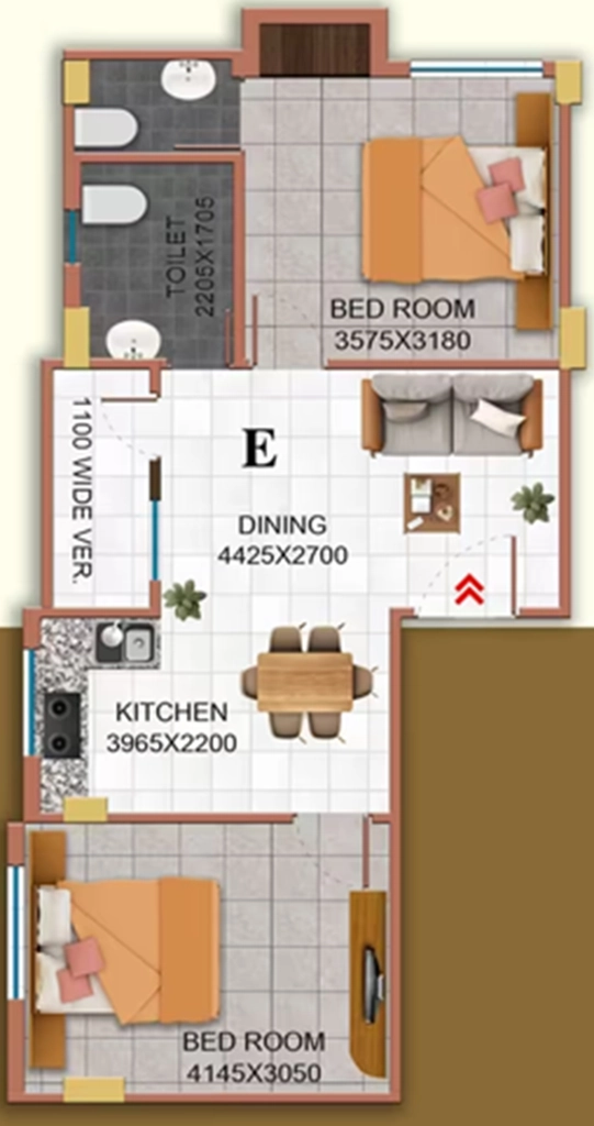 2 BHK Flat in Sukhoneer Lake View Complex in Howrah, Kolkata - Image 907433