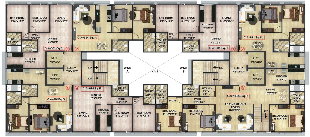 Floor Plan of Moongipa Pushkar Niketan in Andheri West, Mumbai - Image 380739