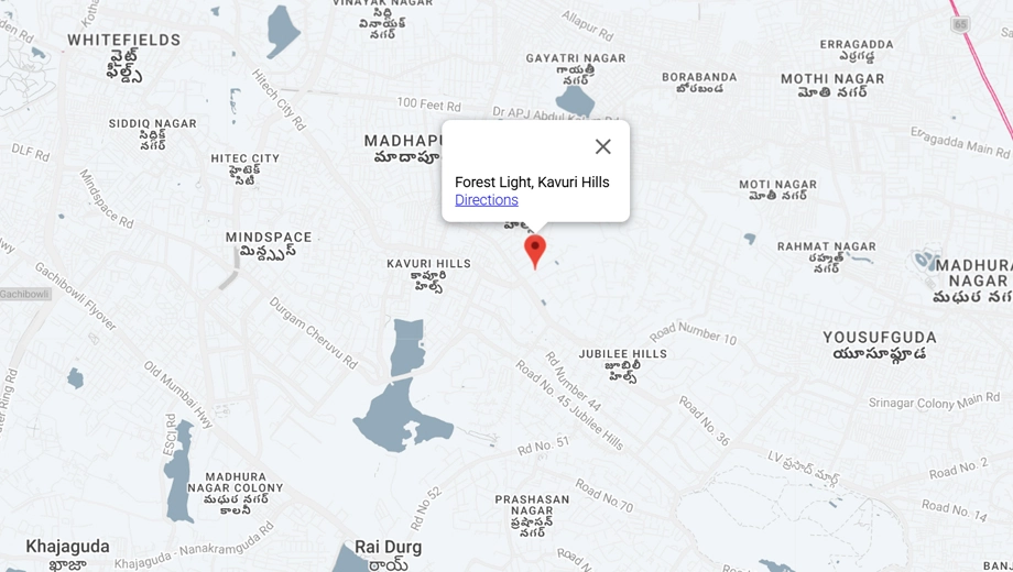 Location of Pooja Forest Light in Madhapur, Hyderabad - Image 378731