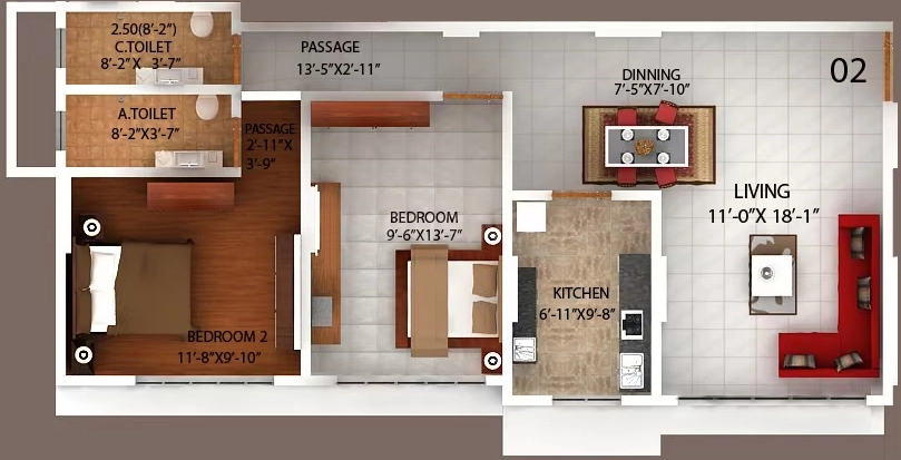 2 BHK Flat in Bajaj Enchante in Andheri West, Mumbai - Image 908514