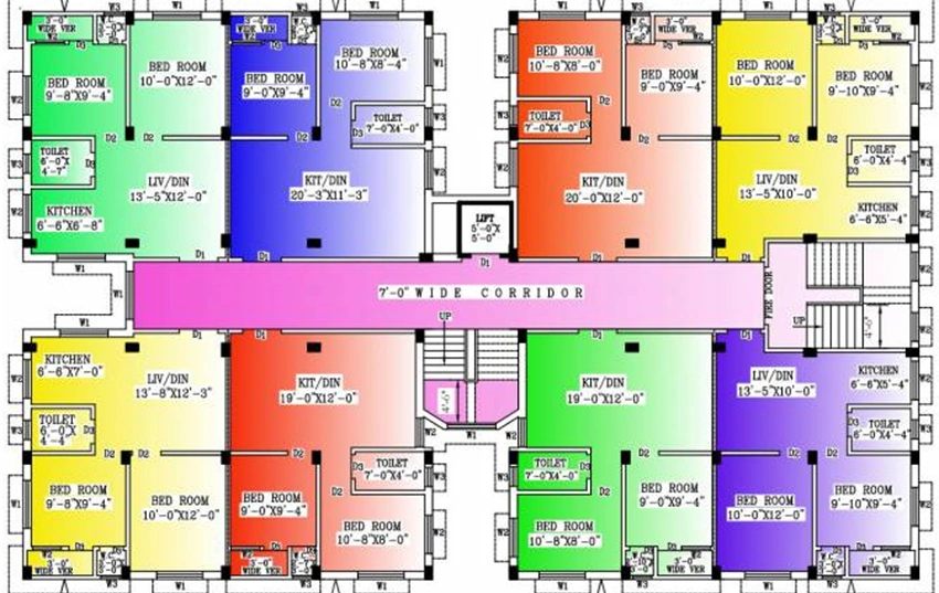 Floor Plan of The Hanuman Complex in Howrah, Kolkata - Image 378771