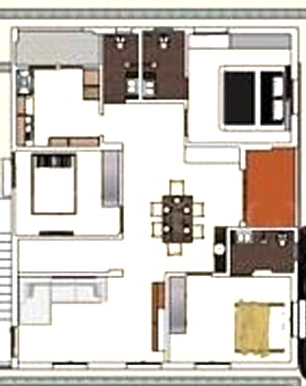 3 BHK Flat in Manisha Petals in Gachibowli, Hyderabad - Image 907504