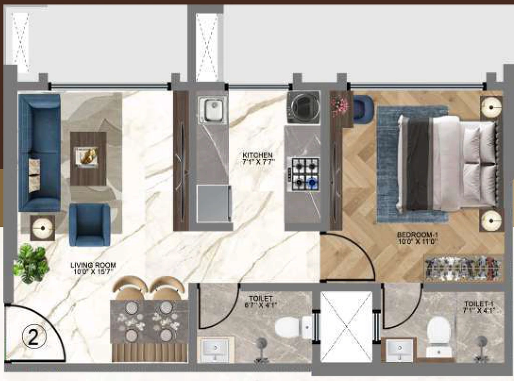 1 BHK Flat in HS Heritage in Mulund East, Mumbai - Image 908309