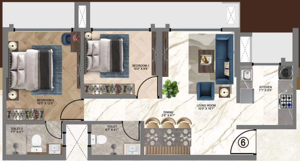 2 BHK Flat in HS Heritage in Mulund East, Mumbai - Image 908310