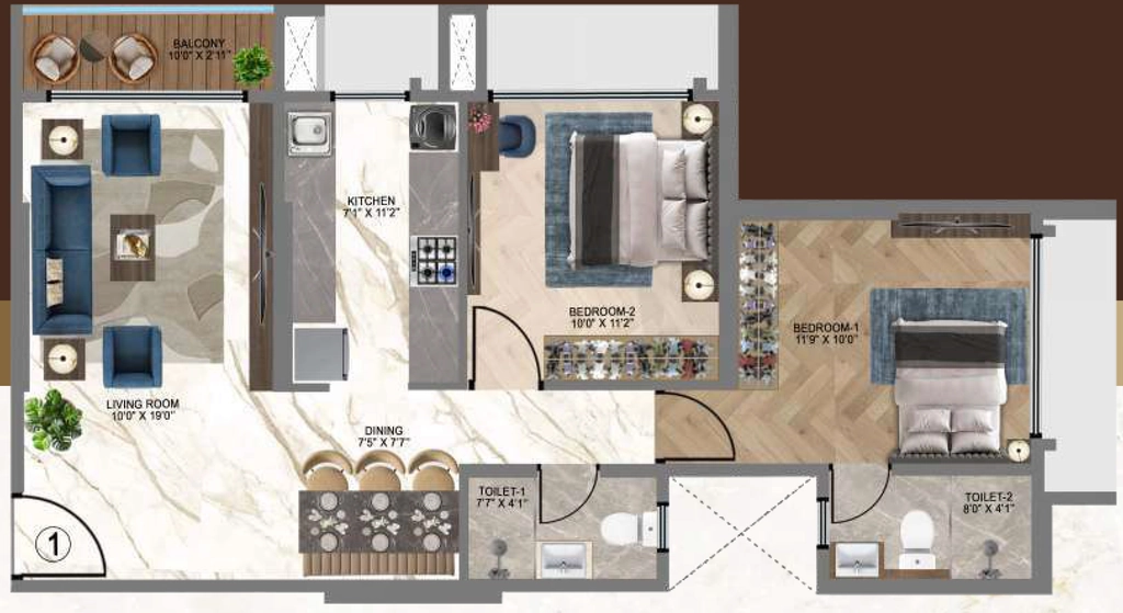 2 BHK Flat in HS Heritage in Mulund East, Mumbai - Image 908313