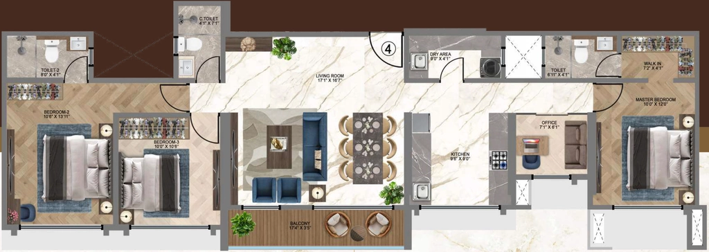 3 BHK Flat in HS Heritage in Mulund East, Mumbai - Image 908315