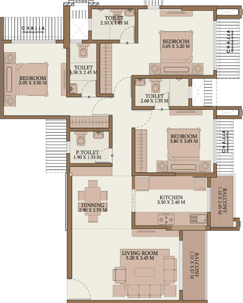 3 BHK Flat in Mahalakshmi Anand One in Mulund West, Mumbai - Image 908146