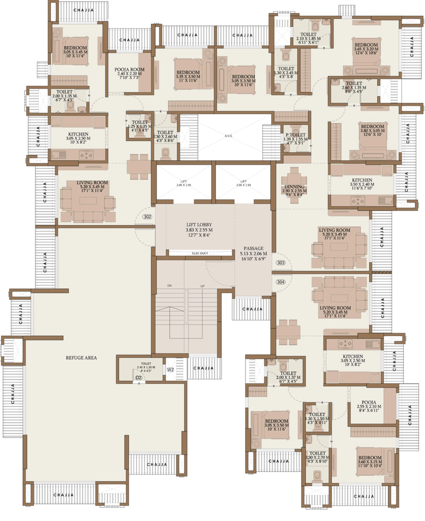 Floor Plan of Mahalakshmi Anand One in Mulund West, Mumbai - Image 380242