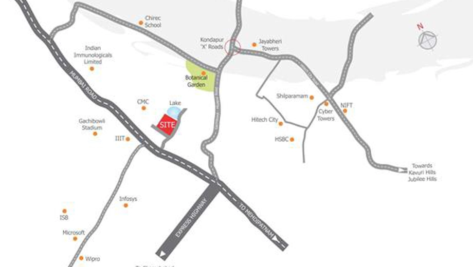 Location of Aditya DSR Lake Side - Image 379096