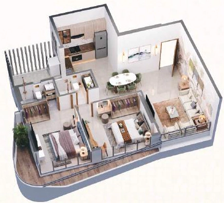 2 BHK Flat in Neevia The Elements in Mulund West, Mumbai - Image 908149