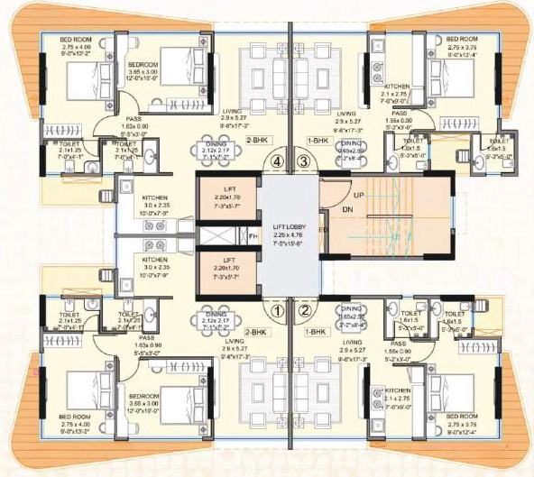 Floor Plan of Neevia The Elements in Mulund West, Mumbai - Image 380789