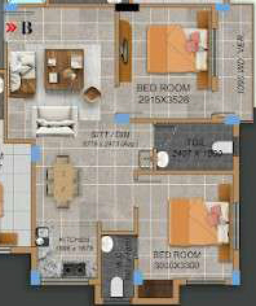 2 BHK Flat in Sukhoneer Sarmita Tower in Howrah, Kolkata - Image 908016
