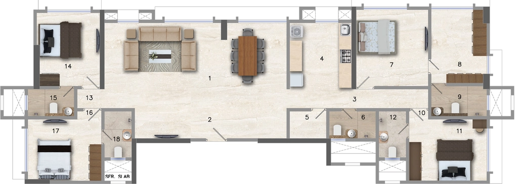 4 BHK Flat in Horizon Atulya in Mulund West, Mumbai - Image 908135
