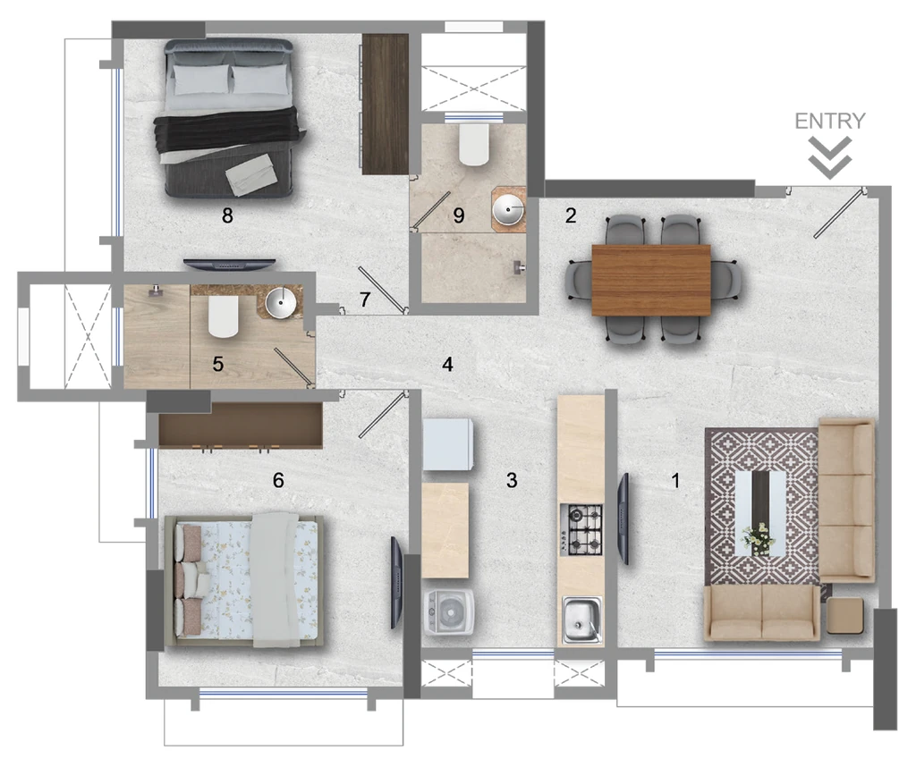 2 BHK Flat in Horizon Atulya in Mulund West, Mumbai - Image 908132