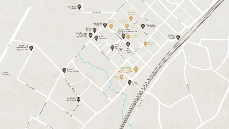 Location of Horizon Atulya in Mulund West, Mumbai - Image 380216