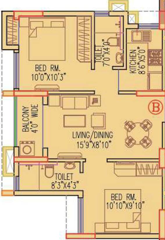 2 BHK Flat in BG Bally Sky High in Bally, Kolkata - Image 907902
