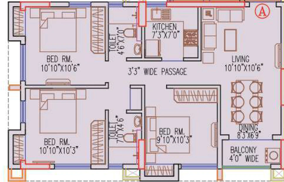 3 BHK Flat in BG Bally Sky High in Bally, Kolkata - Image 907905