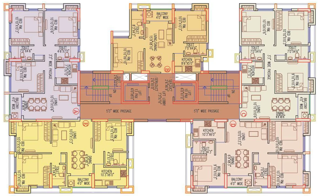 Floor Plan of BG Bally Sky High in Bally, Kolkata - Image 379691