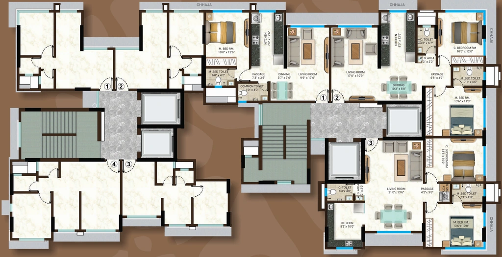 Floor Plan of S Square Rudraksh Heritage in Mulund West, Mumbai - Image 380891
