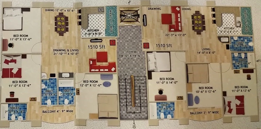 Floor Plan of Axis Park Avenue in Gachibowli, Hyderabad - Image 379114
