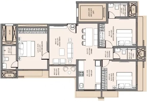 3 BHK Flat in Shapoorji Pallonji Heartland in Mulund West, Mumbai - Image 908257